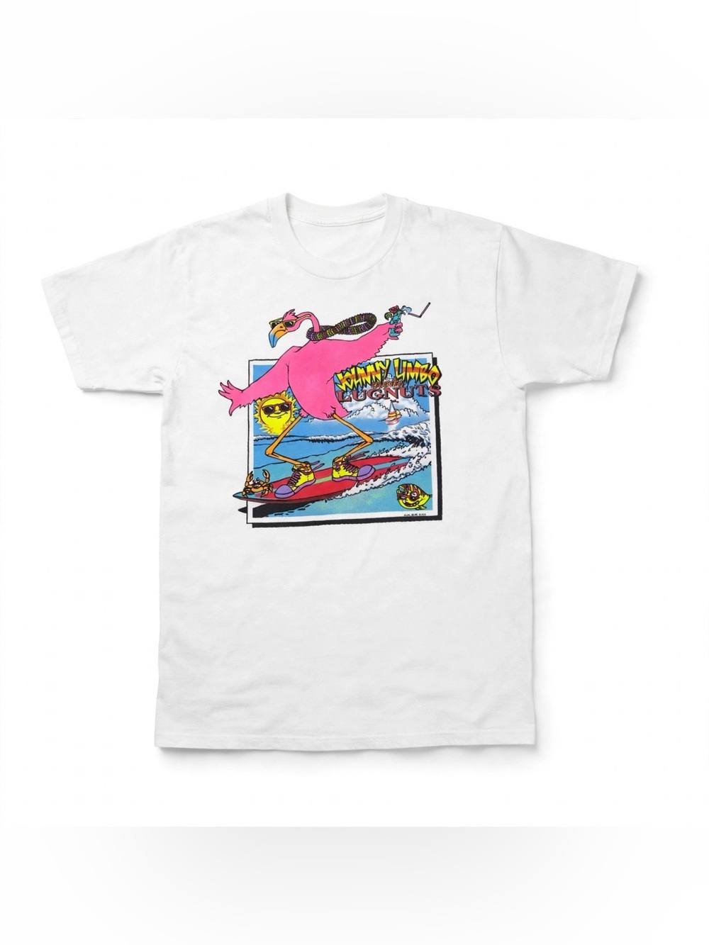 Vintage 1995 Johnny Limbo and the Lugnuts Flamingo Surf T-Shirt Mens L
